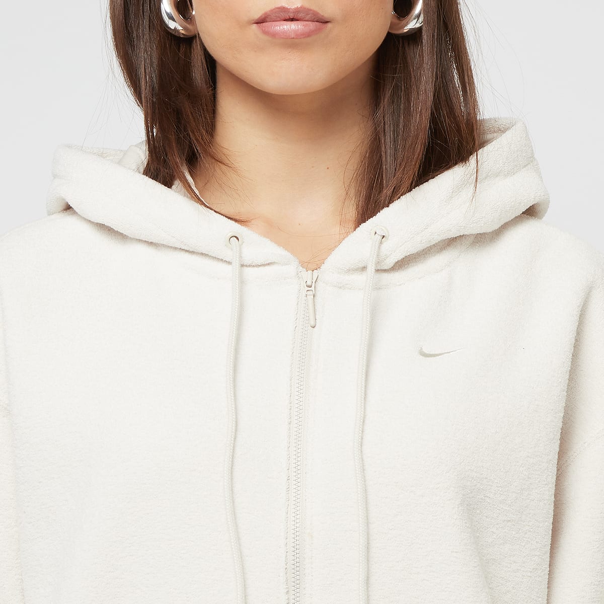 Nike Sportswear Phoenix Plush Full-Zip Hoodie women Hoodies & Sweaters beige Maat XS Kleding