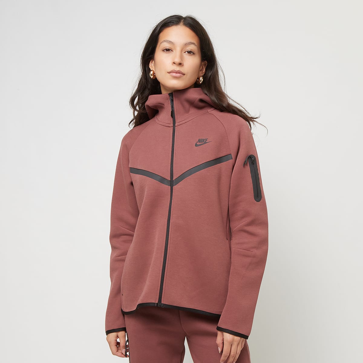 Nike Sportswear Tech Fleece Fullzip Windrunner Hoodies & Sweaters in rood formaten: XS