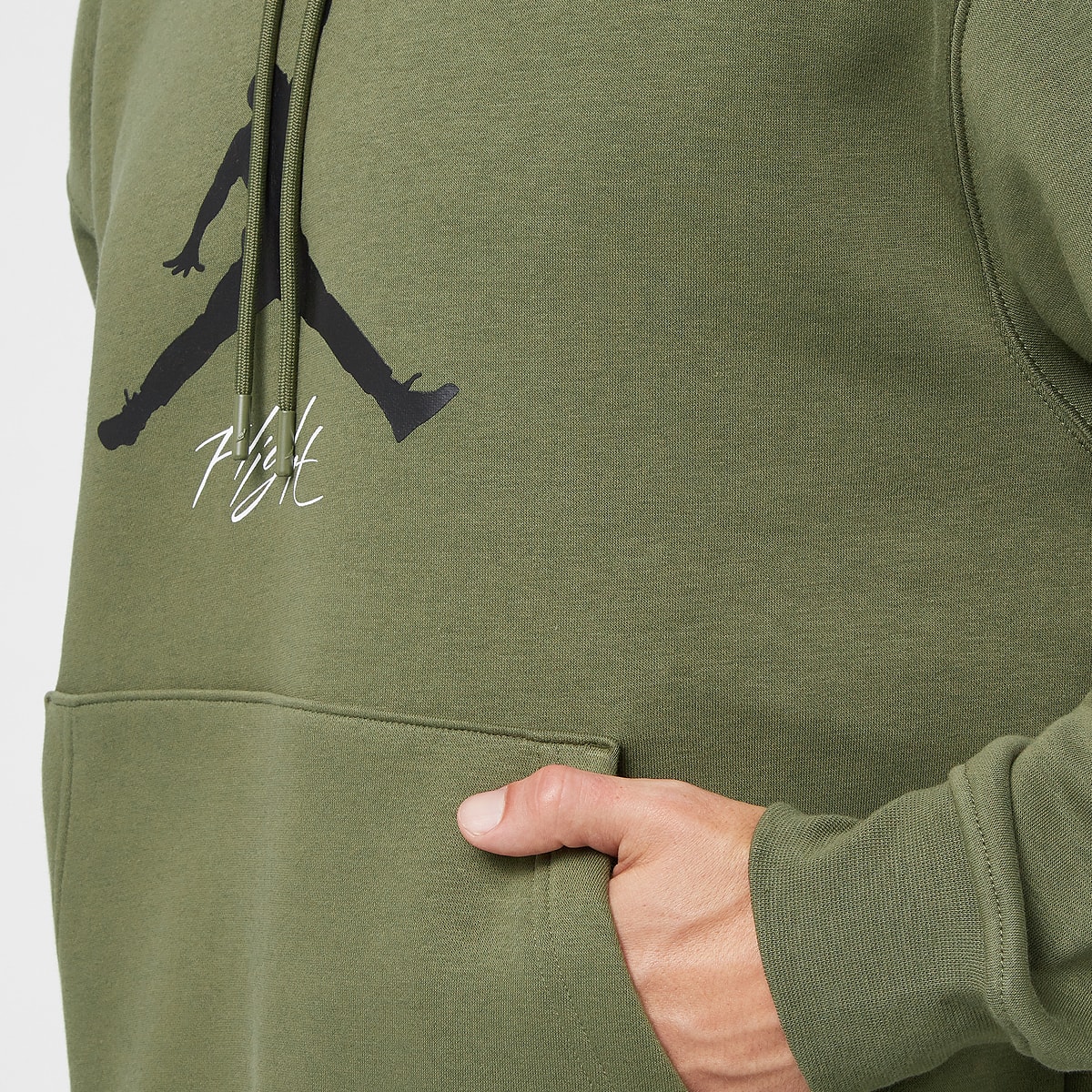 Jordan Essential Fleece Baseline Hoodie men Hoodies & Sweaters groen Maat S Kleding
