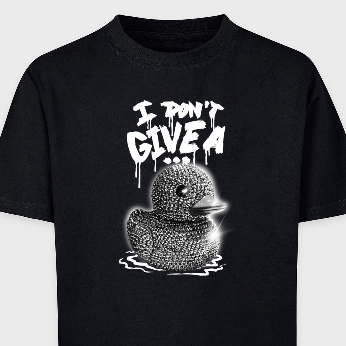 Mister Tee Kids I Don't Give A unisex T-Shirts zwart Kleding