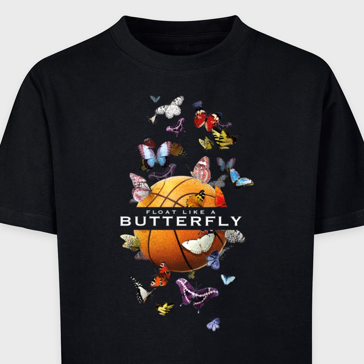 Mister Tee Kids Butterfly Baller unisex T-Shirts zwart Kleding