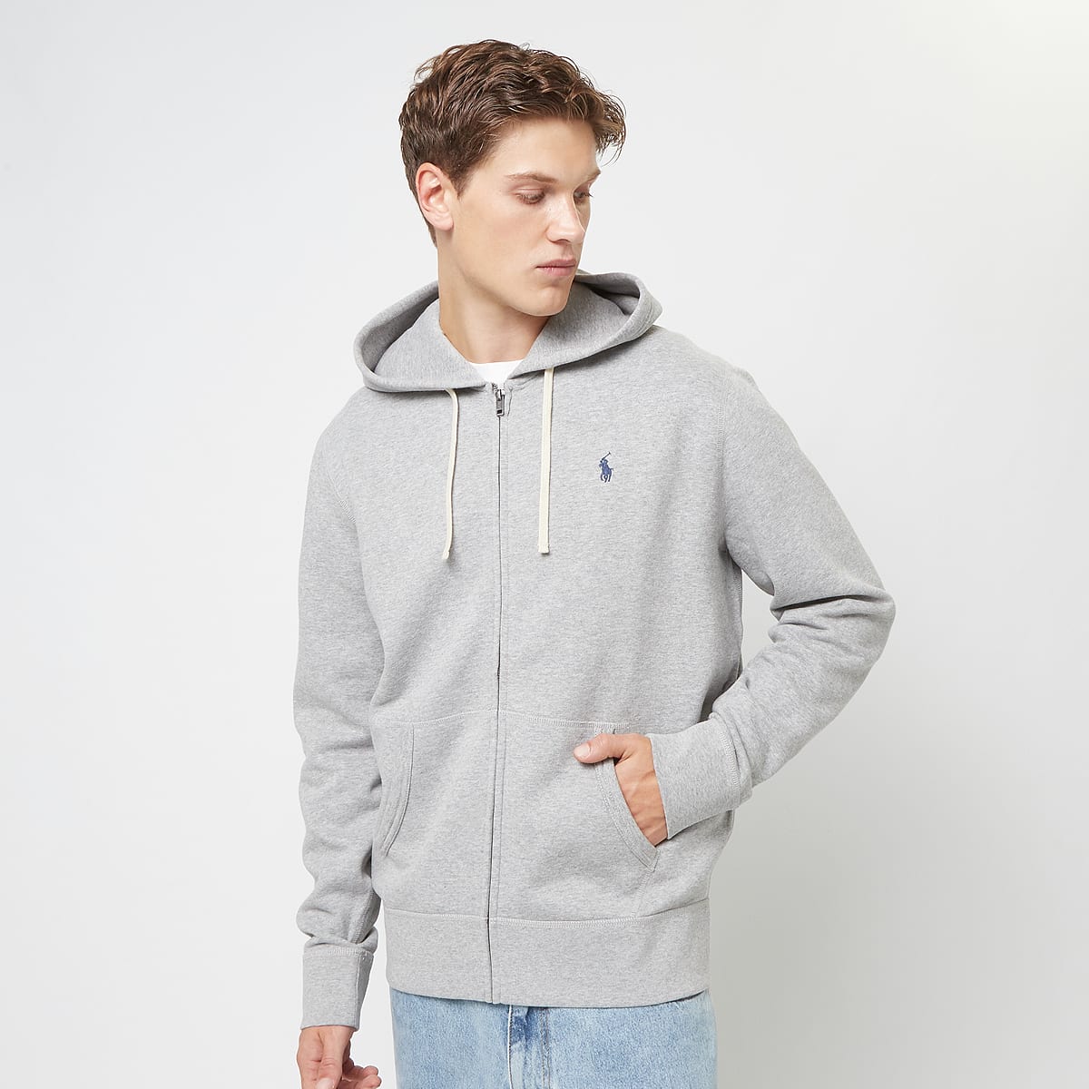 Polo Ralph Lauren Uomo Grigio Lsfzhoodm6-Long Sleeve-Knit Felpe Con Cappuccio E Felpe Taglia S Abbigliamento