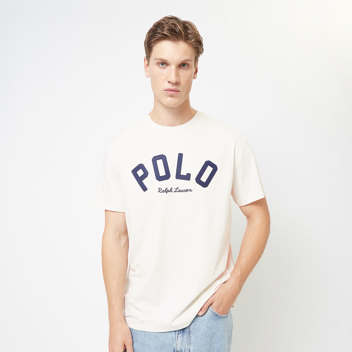 Polo Ralph Lauren SSCNCLSM1-Short Sleeve-T-Shirt T-Shirts & Polo's in beige formaten: XXL