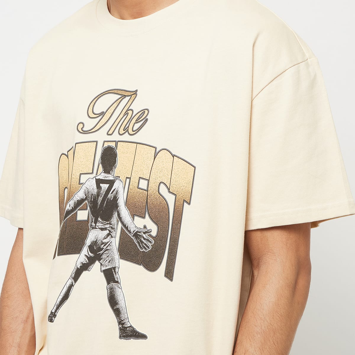 Upscale by Mister Tee Greatest Heavy Oversize men T-Shirts & Polo's beige Maat XS Kleding