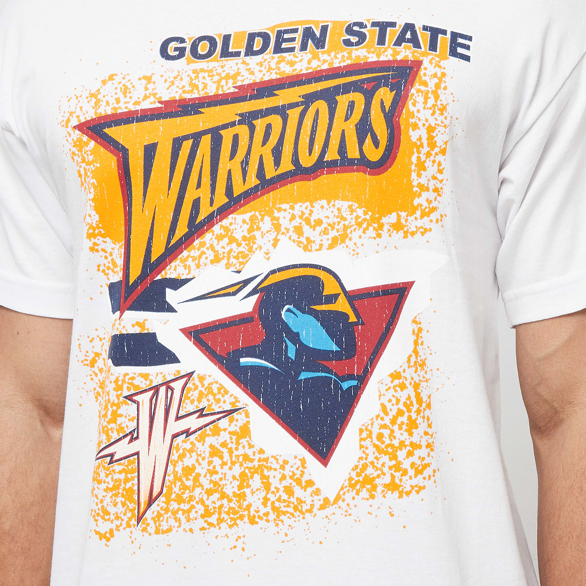 Mitchell & Ness NBA Destination Leisure Shortsleeve Graphic Tee Golden Warriors men T-Shirts Polo's wit Maat S Kleding