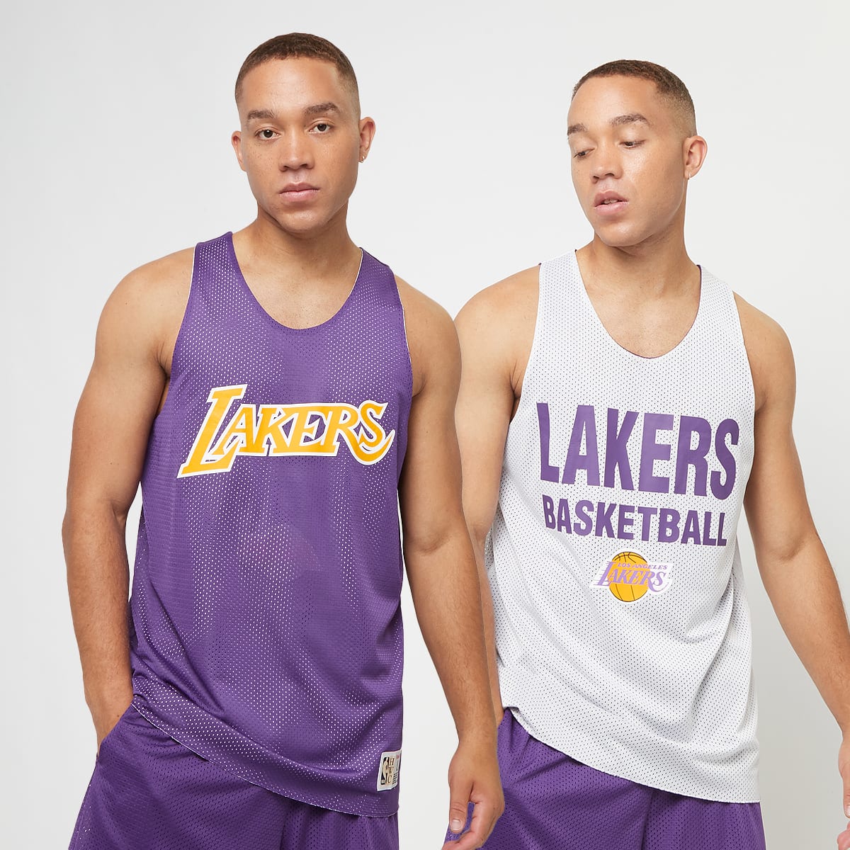 Mitchell & Ness, NBA Reversible Mesh Tank Vintage Logo La Lakers, purple