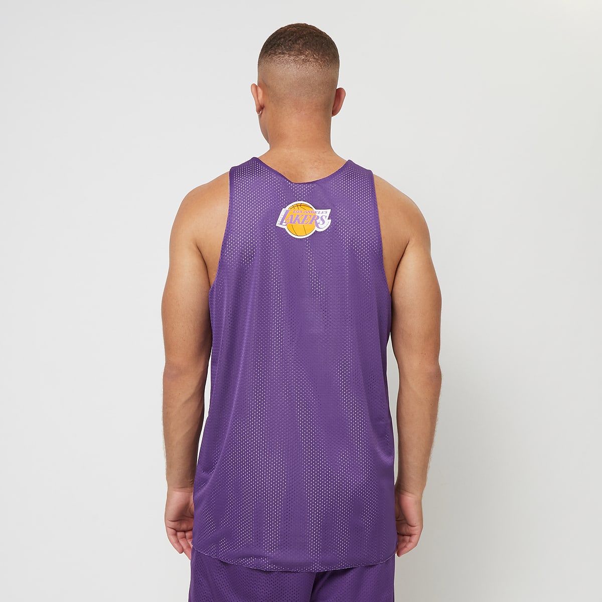 Mitchell & Ness NBA Reversible Mesh Tank Vintage Logo La Lakers men Tanktops roze Maat S Kleding