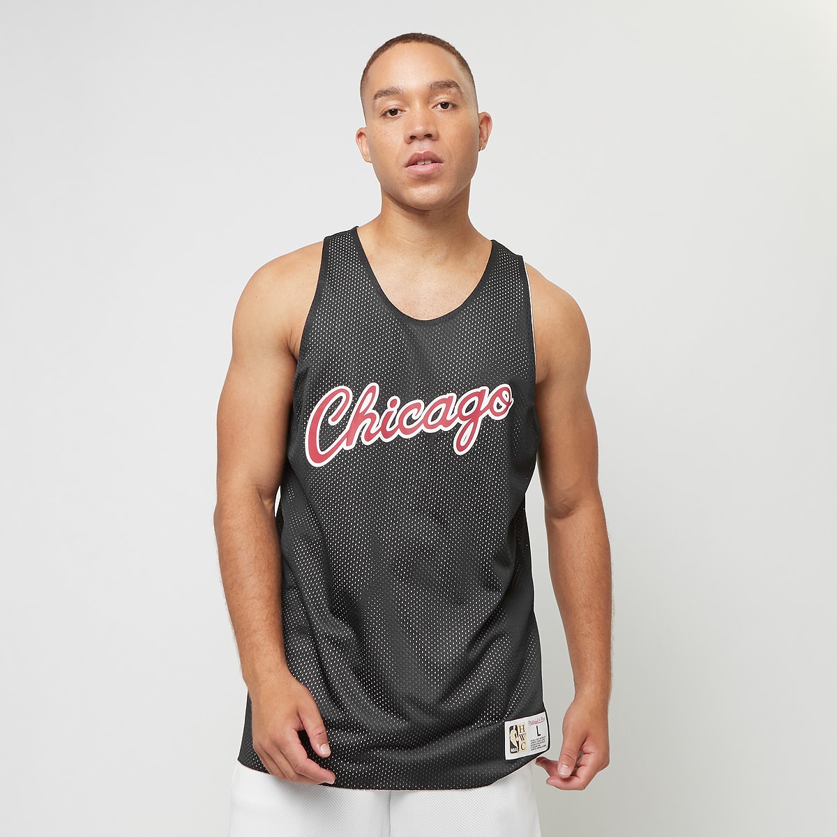 Mitchell & Ness NBA Reversible Mesh Practice Tank Vintage Logo LA Lakers men Tanktops zwart Maat S Kleding