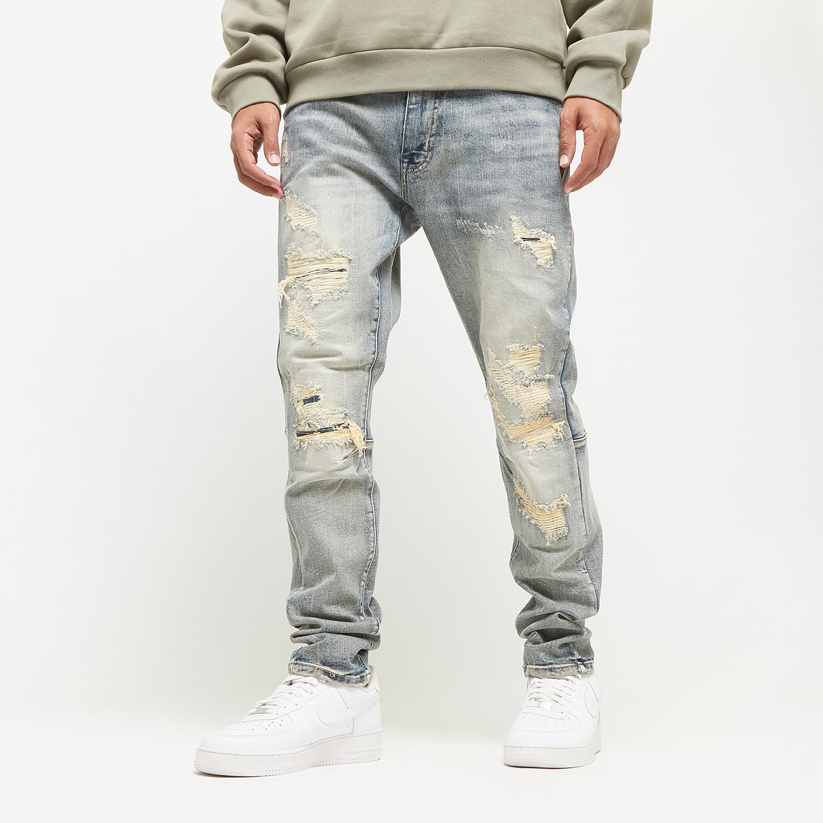 Smoke Rise Vintage Washed Jeans Spijkerbroeken in blauw formaten: 28