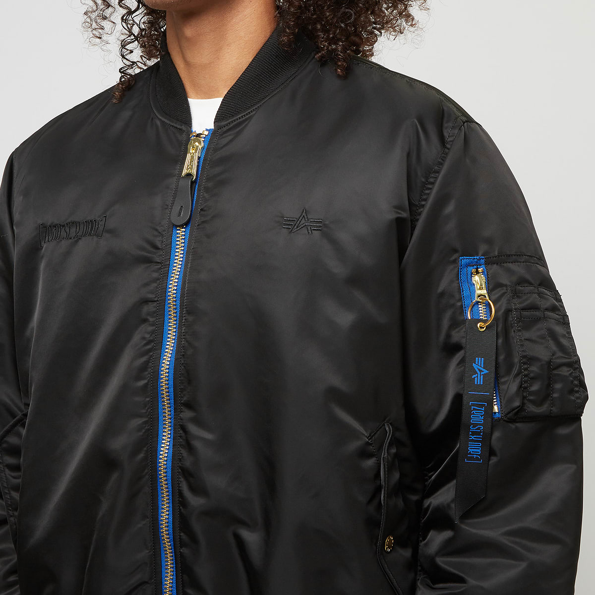 alpha industries x zəяo si:x nœf MA-1 Men Tussenseizoensjassen zwart Maat S Kleding
