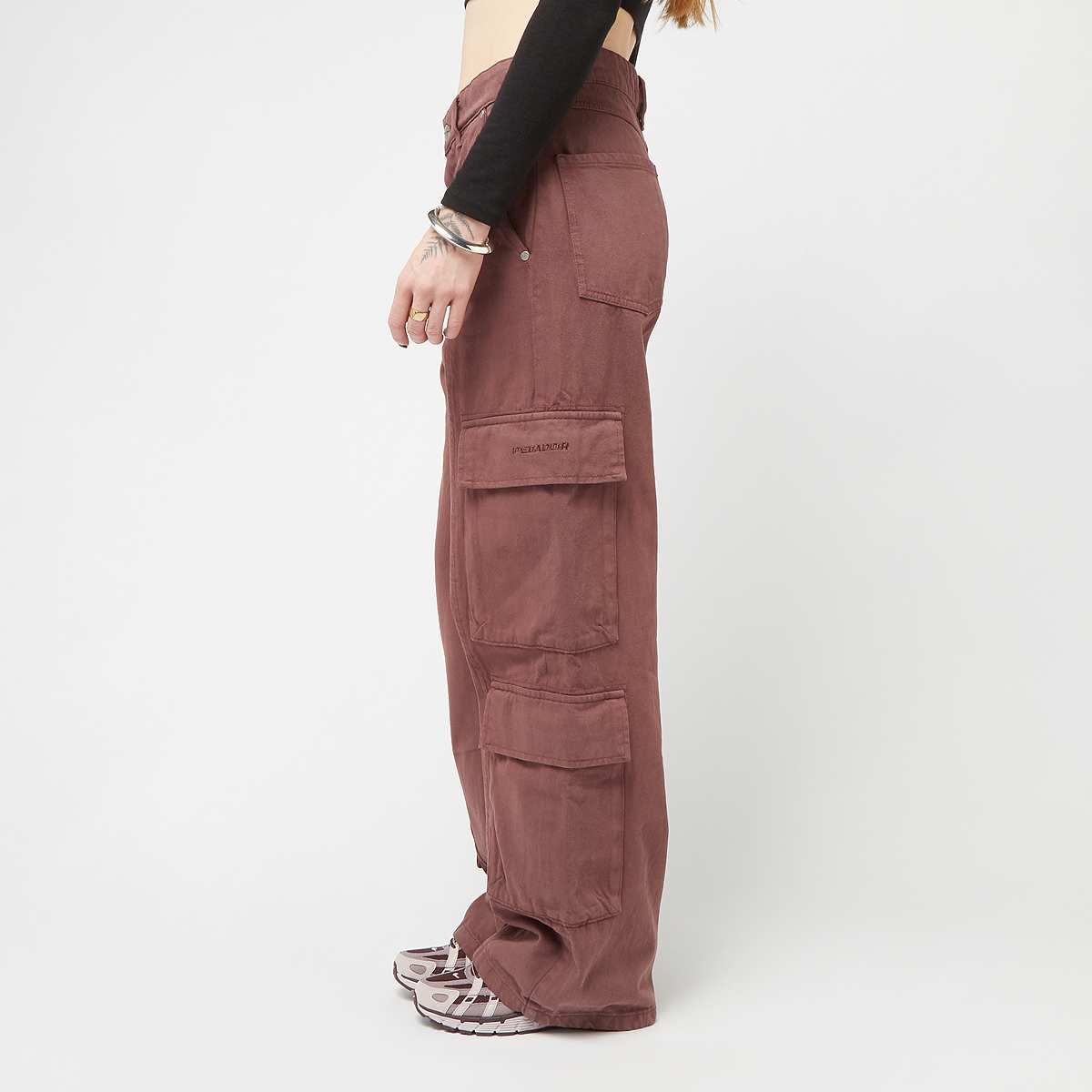 Pegador Isa Baggy Cargo Jeans women Cargobroeken bruin Kleding