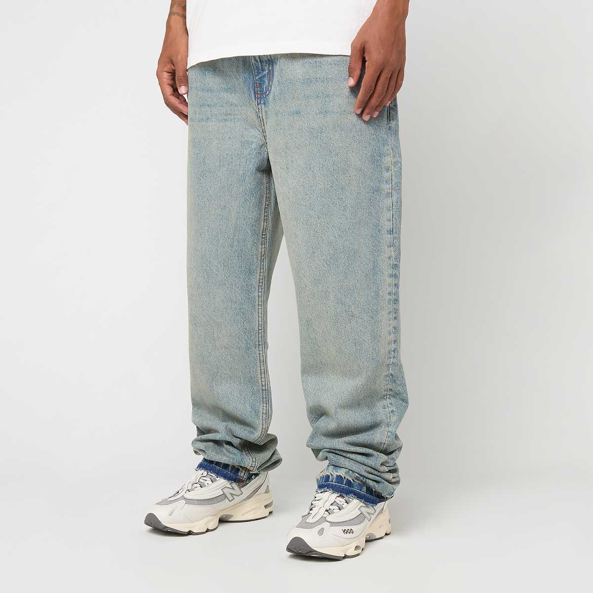 2Y STUDIOS, ARUN OPEN HEM STRAIGHT JEANS SAND BLUE, blue