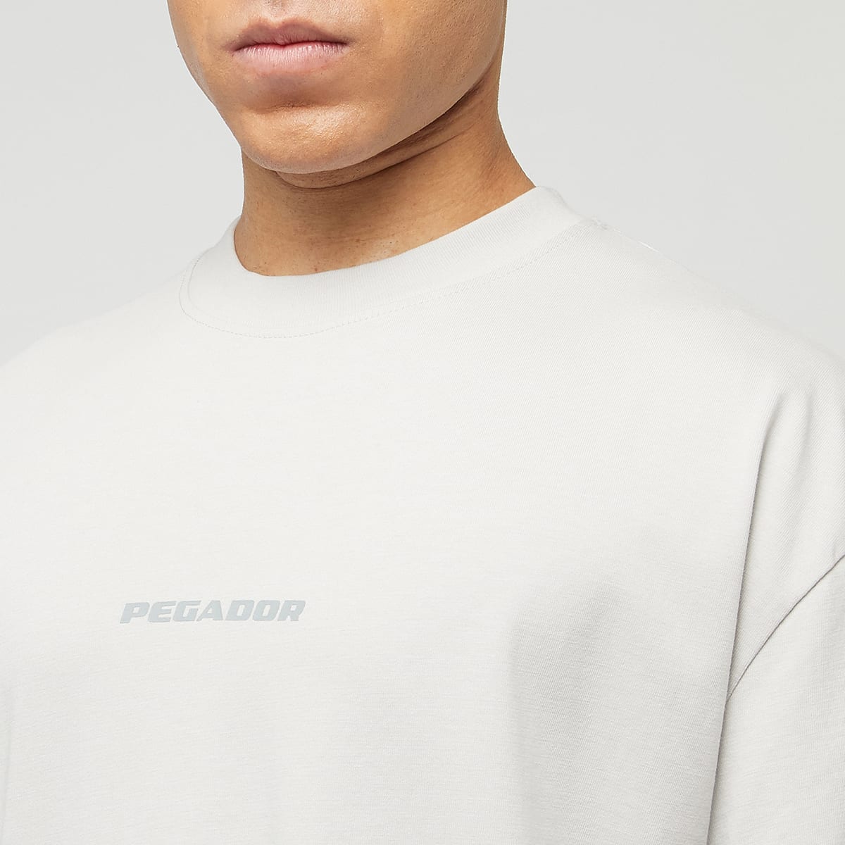 Pegador Colne Logo Oversized Tee T-Shirts & Polo's in grijs formaten: S