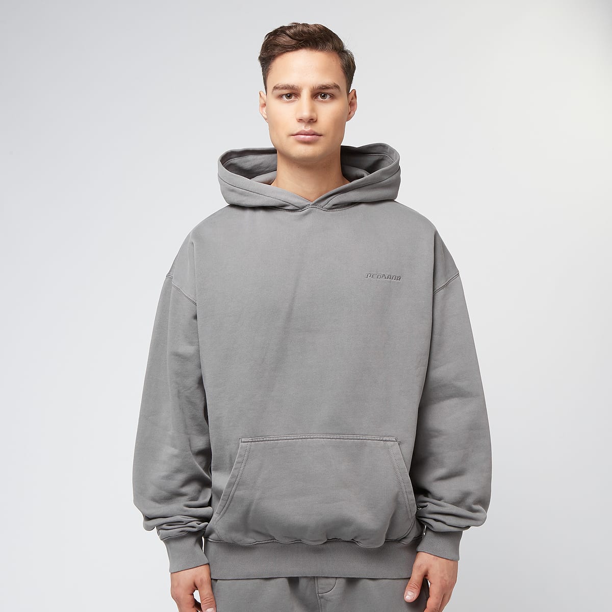 Pegador, Logo Oversized Hoodie, grey