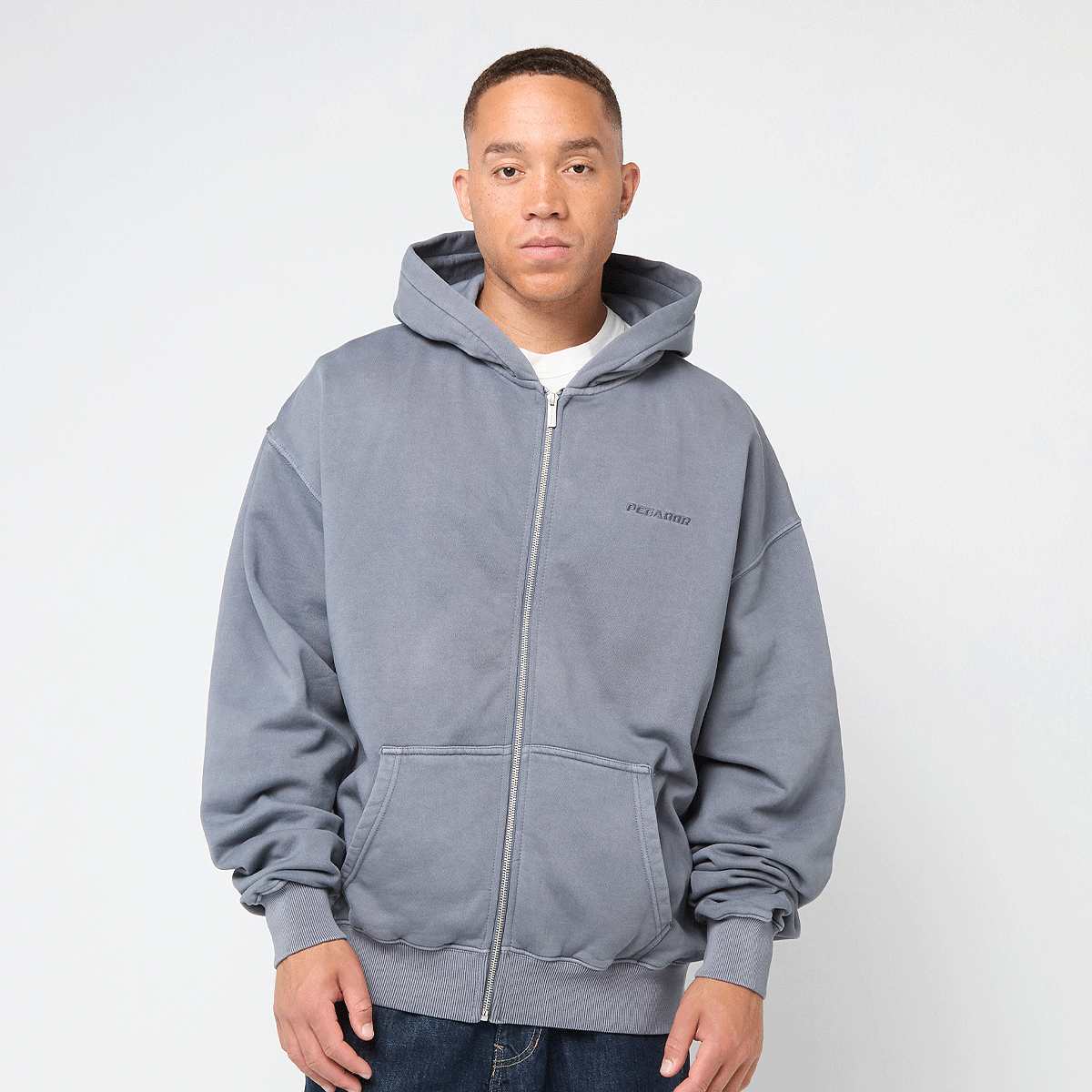 Pegador Logo Oversized Sweat Jacket Hoodies & Sweaters in grijs formaten: XL