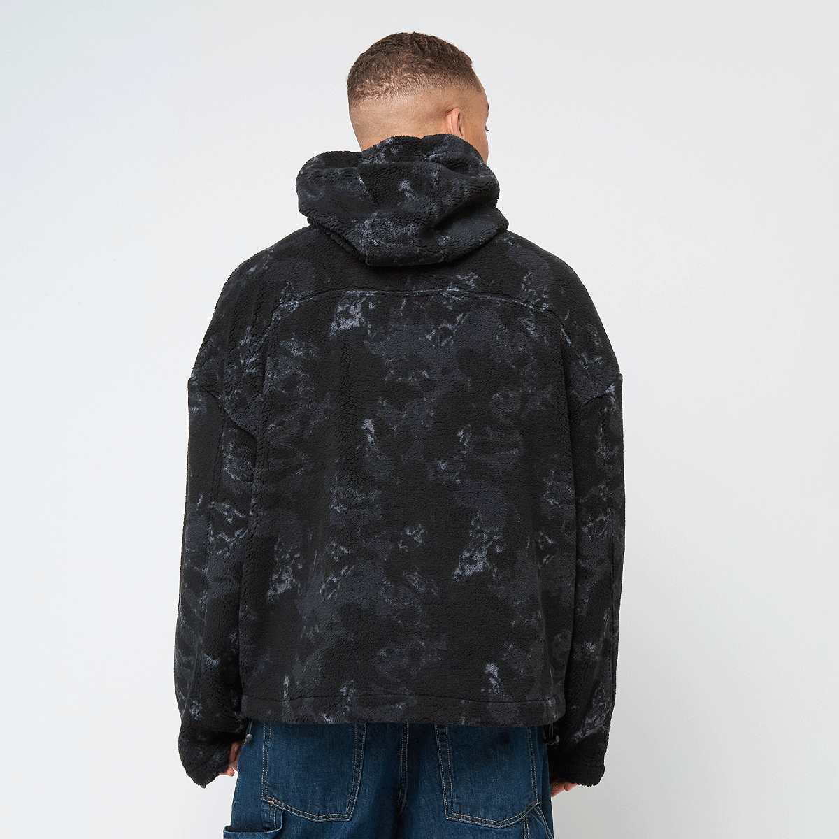 Pegador FALL TEDDY HALFZIP HOODIE black shadow blue Hoodies & Sweaters in zwart formaten: S