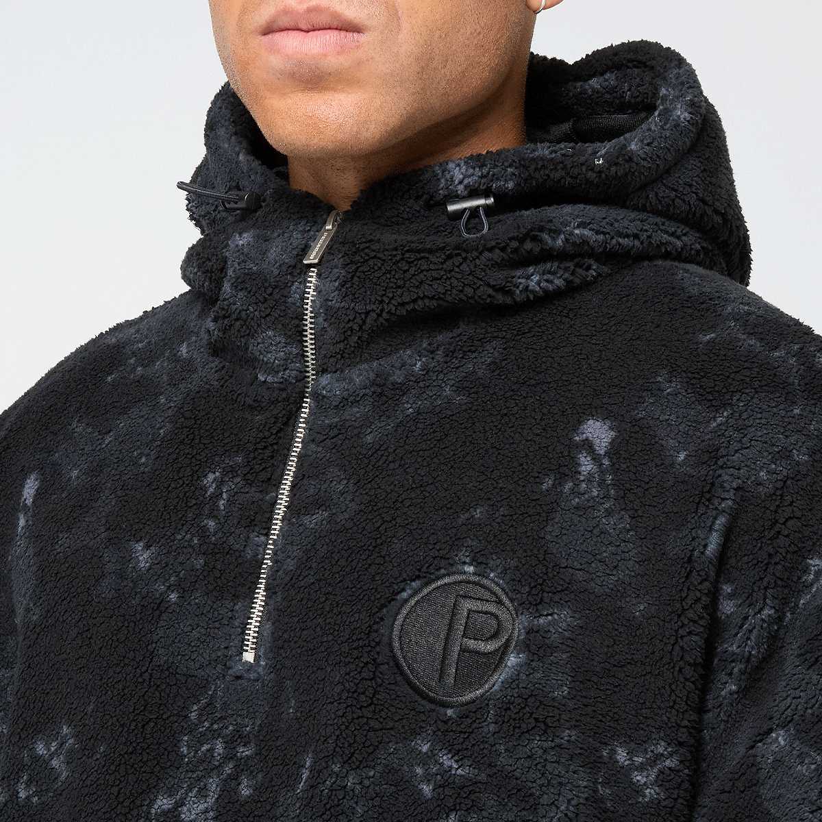 Pegador FALL TEDDY HALFZIP HOODIE black shadow blue Hoodies & Sweaters in zwart formaten: S