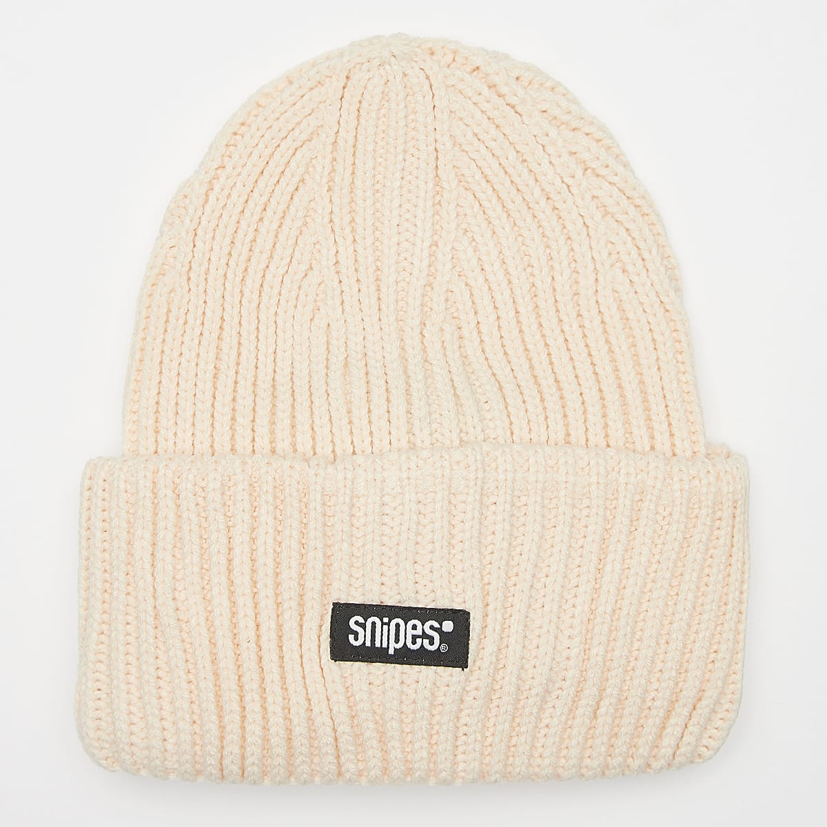SNIPES, Woven Logo Knit Beanie, beige
