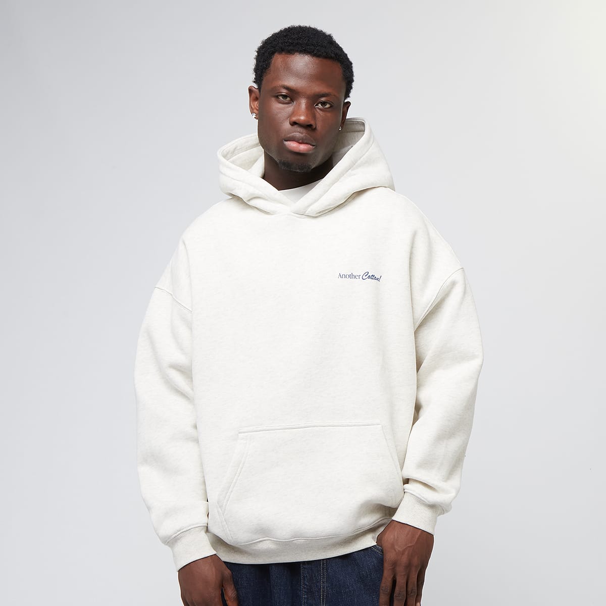 Another Cotton Lab Breakfast Club Oversized Hoodie men Hoodies & Sweaters grijs Maat S Kleding