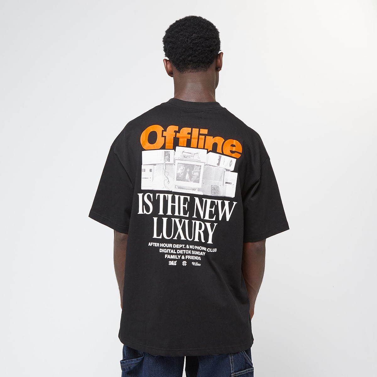 Another Cotton Lab Offline Luxury Oversized T-Shirt men T-Shirts & Polo's zwart Maat S Kleding