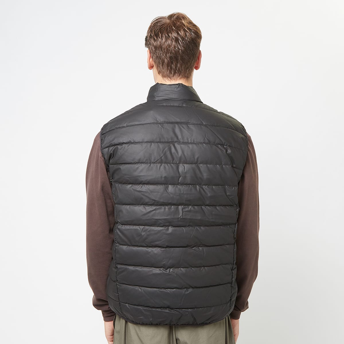 SNIPES Small Logo PU Light Puffer Vest men Bodywarmers zwart Maat S Kleding