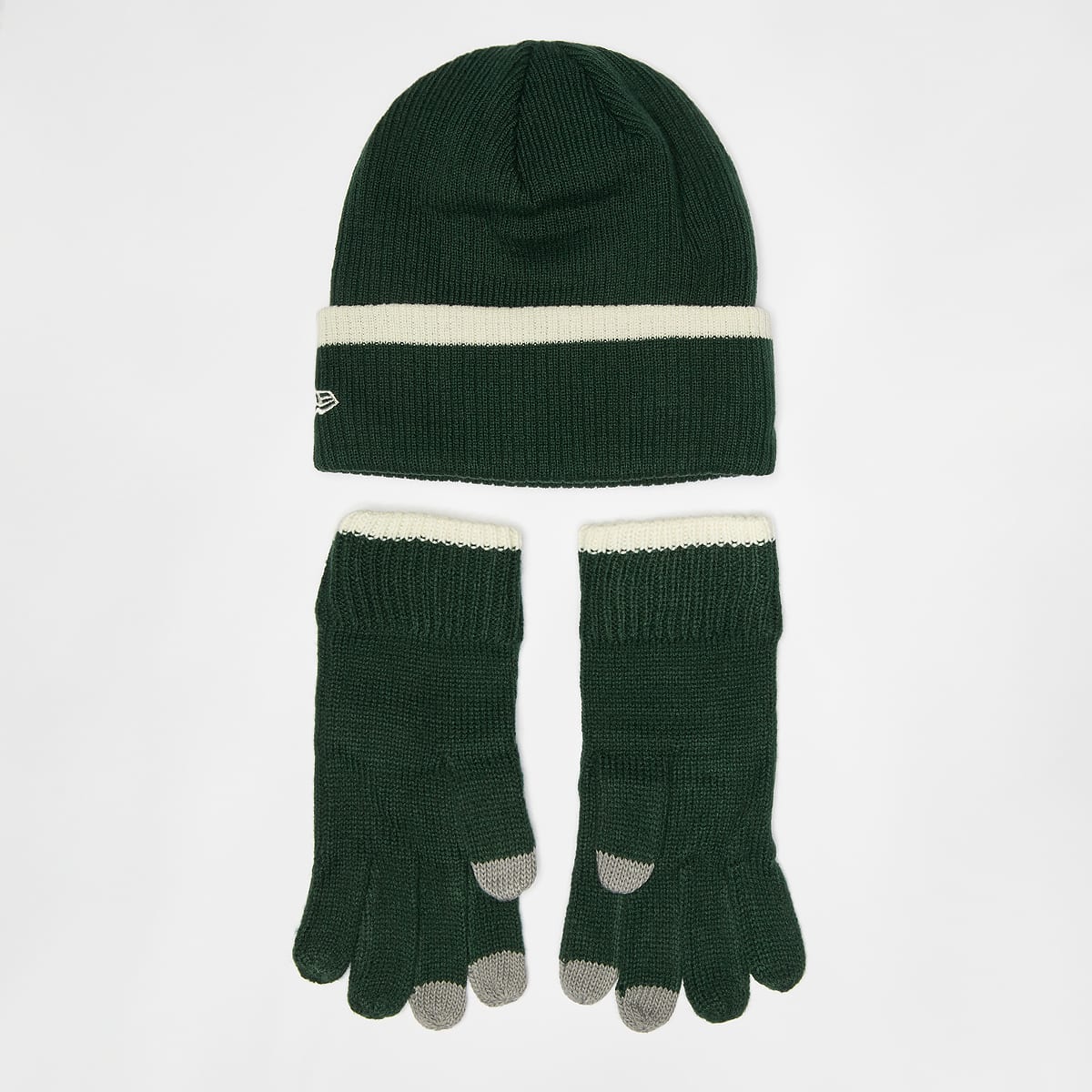 new era Script Beanie Set (2 Piece) unisex Mutsen groen Maat ONE SIZE Accessoires