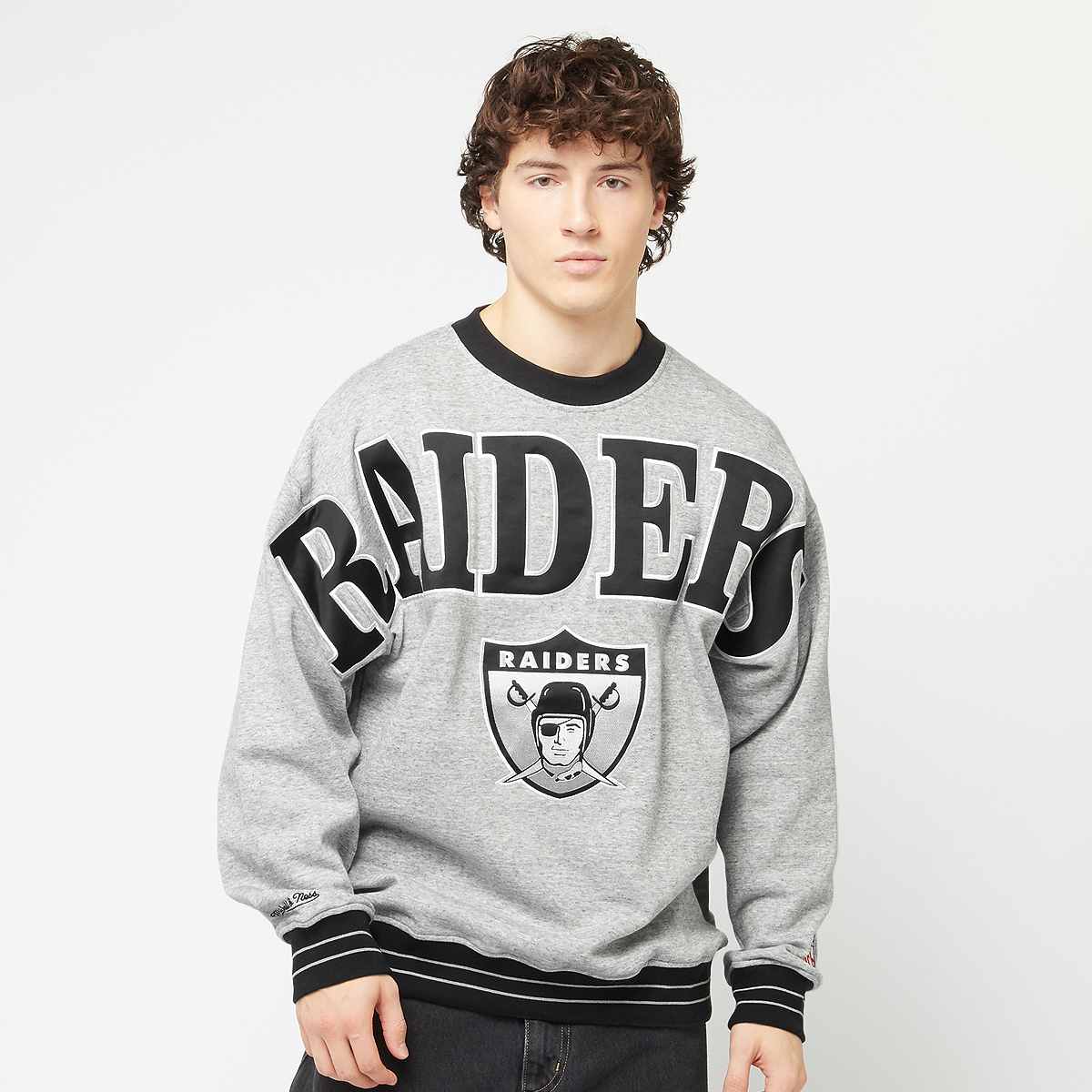 Mitchell & Ness, NFL Oakland Raiders NFL FL FLD Satin Fleece Crew, grey