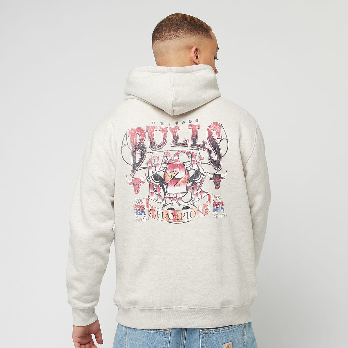 Mitchell & Ness, NBA Chicago Bulls Easy Cool Graphic Hoody, beige