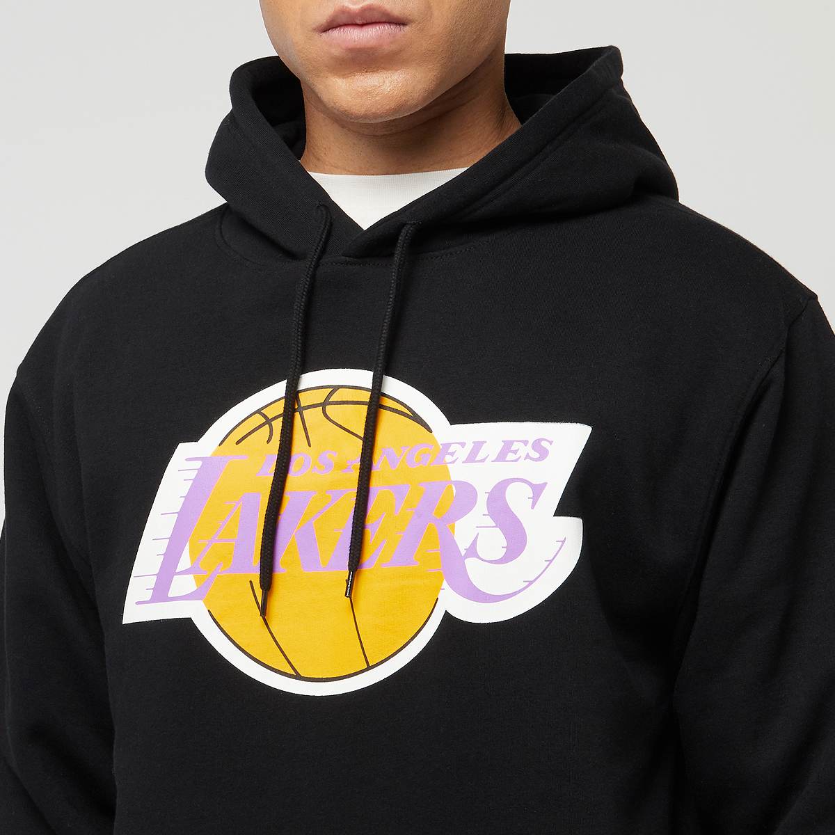 Mitchell & Ness NBA Los Angeles Lakers Logo Hoody men Hoodies Sweaters zwart Maat S Kleding
