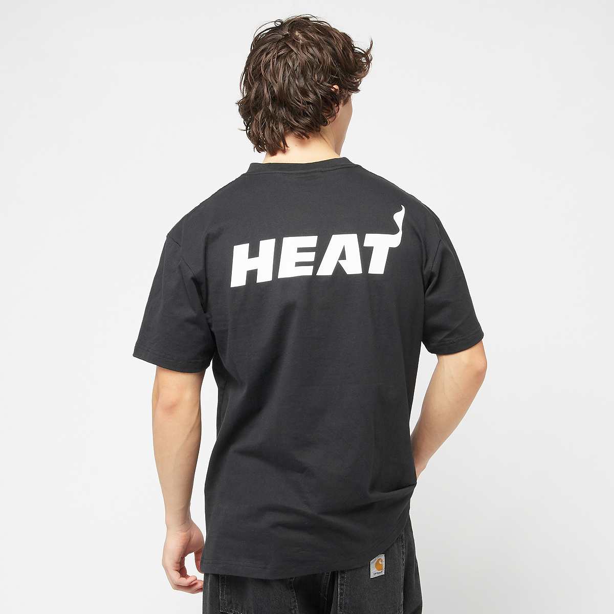 Mitchell & Ness NBA Miami Heat Ultimate Player Vintage Logo Tee Dwyane Wade men T-Shirts Polo's zwart Maat S Kleding
