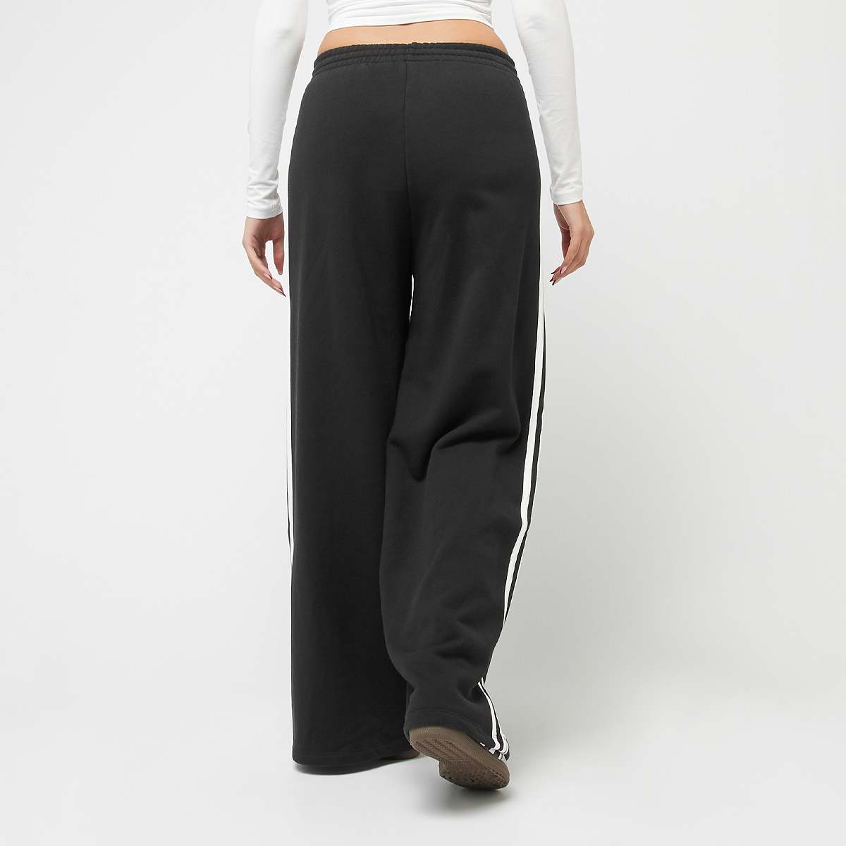 adidas Originals Wide-Leg Broek met 3 Strepen Trainingsbroeken in zwart formaten: S