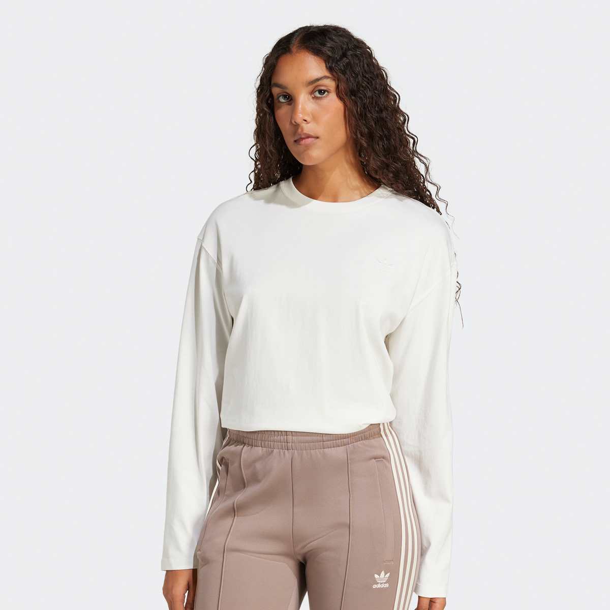 adidas Originals, Trefoil Backprint Longsleeve, white
