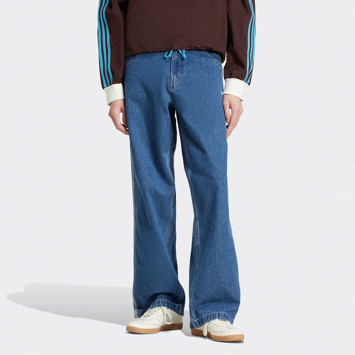 adidas Originals, Denim Firebird Pants, blue