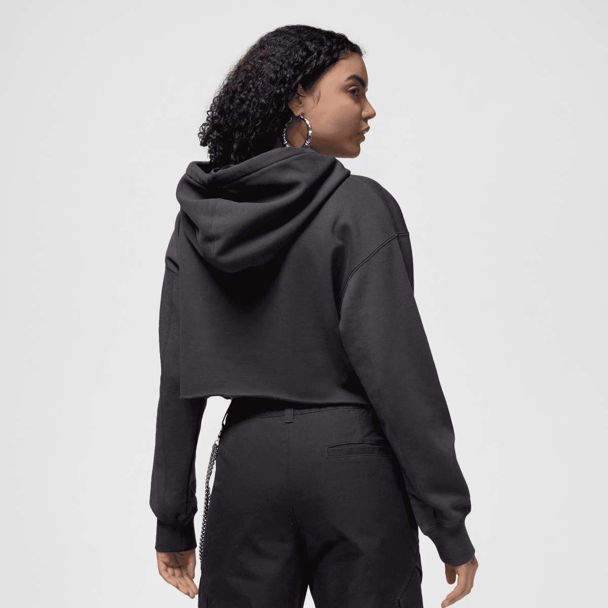 Jordan Flight Fleece Graphics Hoodie women Hoodies & Sweaters grijs Maat XS Kleding