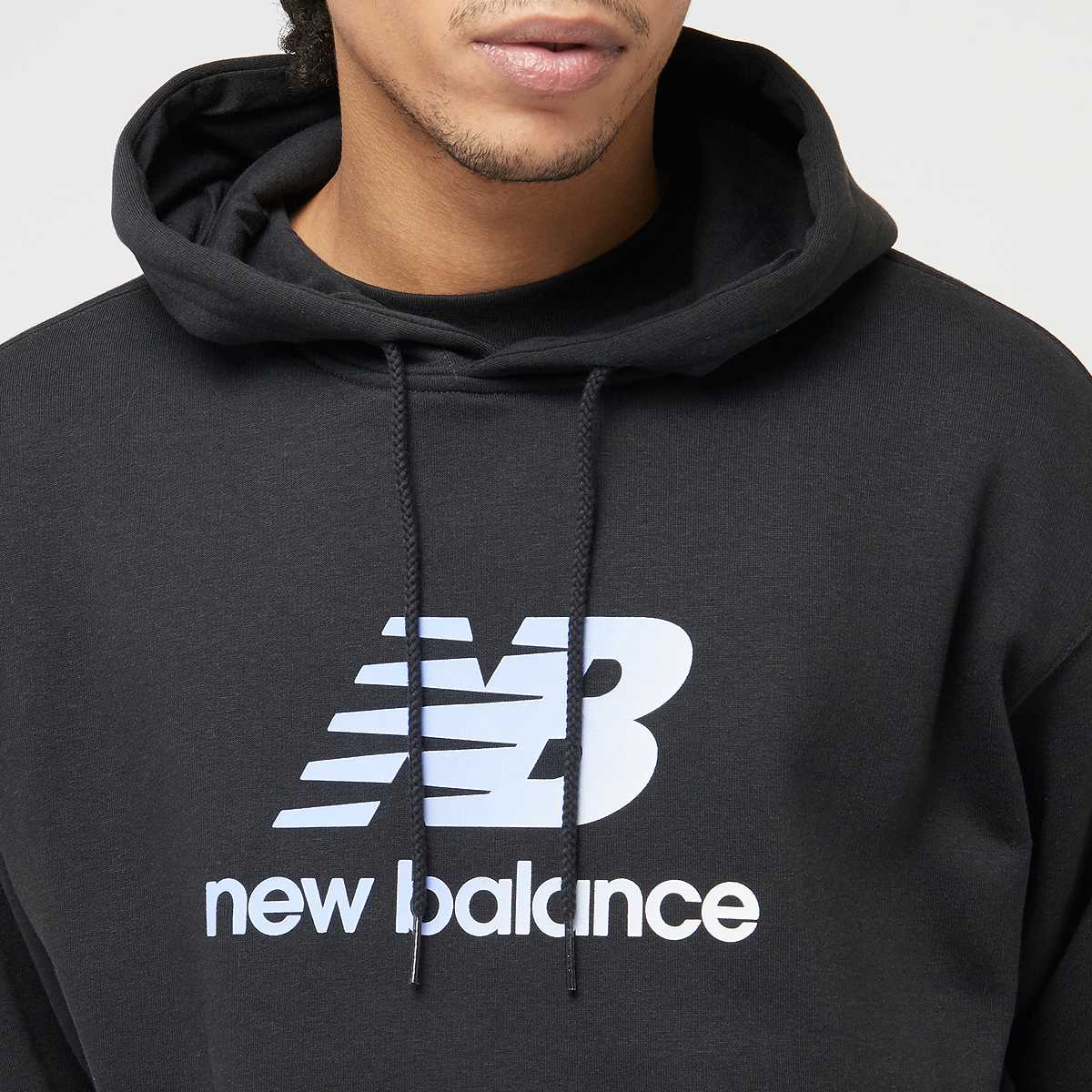 New Balance Stacked Logo Graphic Hoodie men Hoodies & Sweaters zwart Maat S Kleding