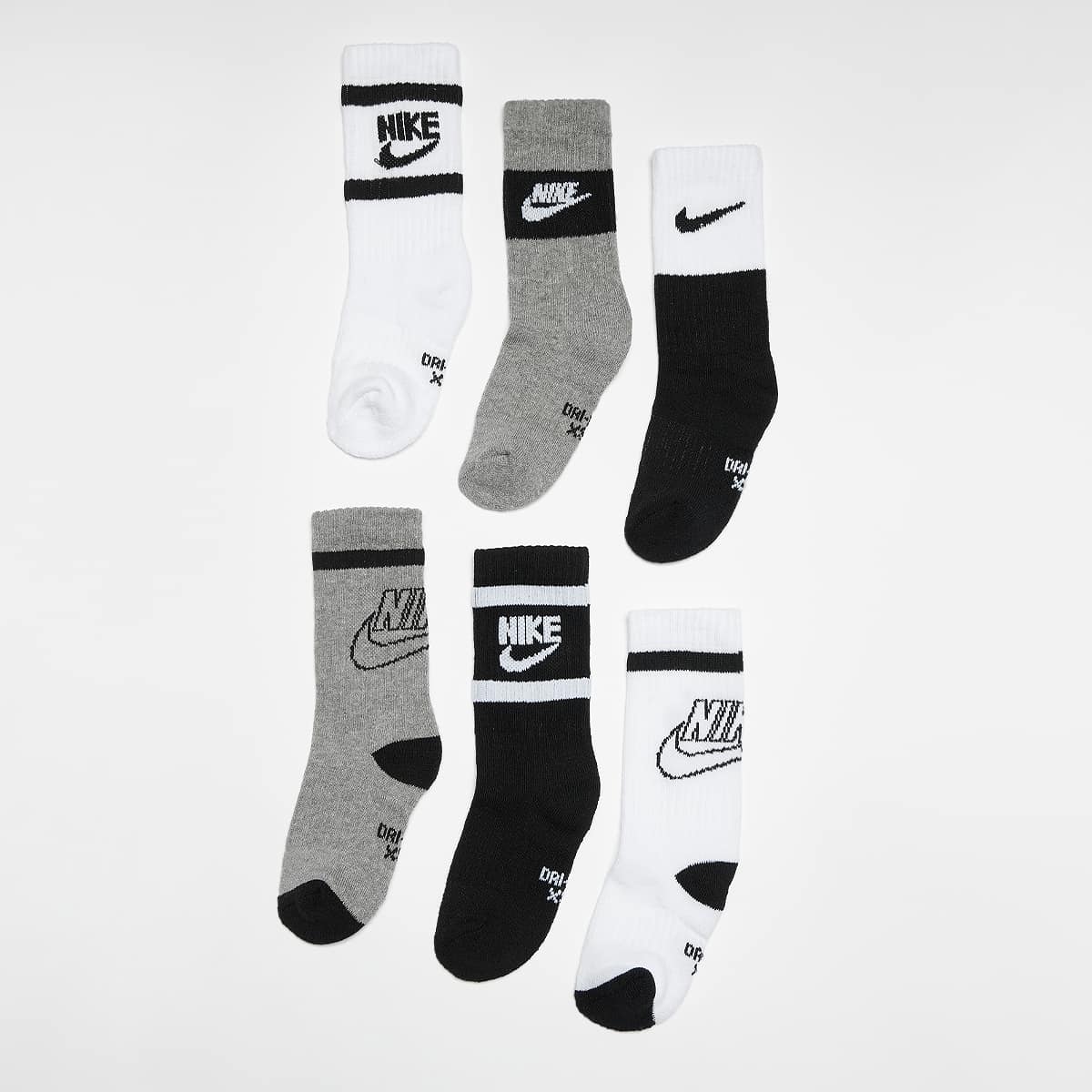 Nike 6 PACK Sportswear Retro Crew Socks unisex Sokken multicolor Maat 4Y-5Y Kleding