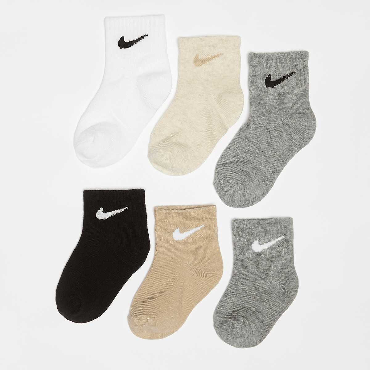 Nike 6 PACK Swoosh Infant Ankle Sock Sokken in multicolor formaten: 12M-24M
