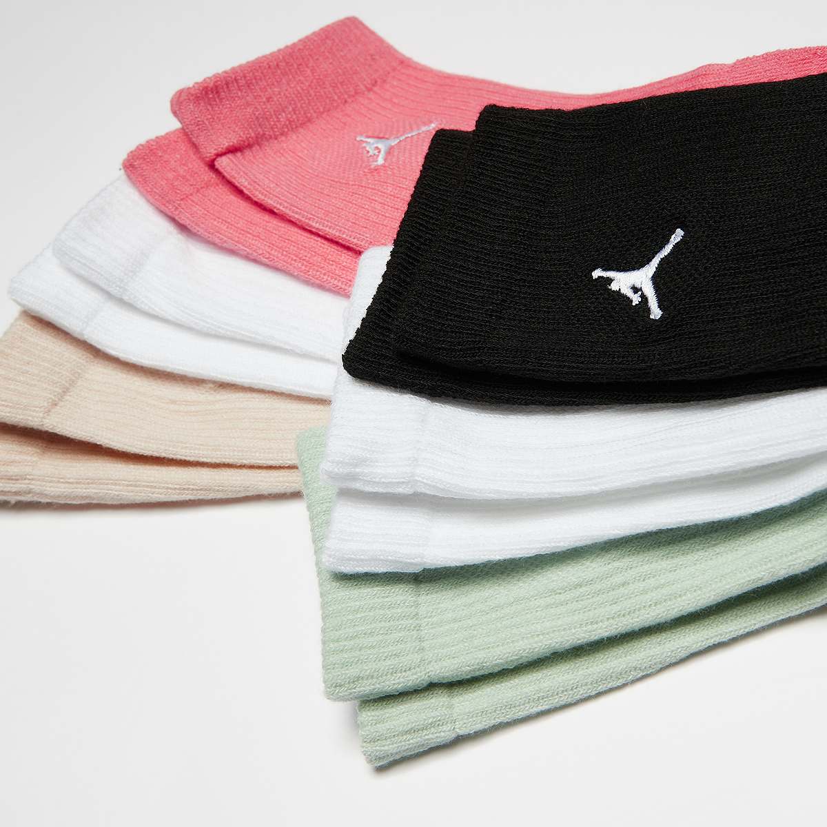 Jordan 6 PACK Everyday Essentials Crew Socks unisex Sokken multicolor Maat 7Y-9Y Kleding