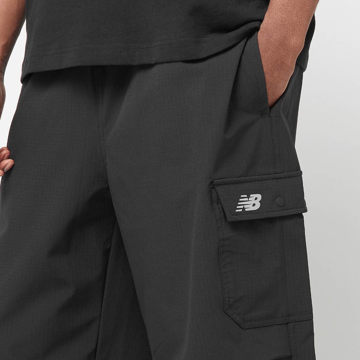 New Balance Ripstop Cargo Pant men Trainingsbroeken zwart Maat S Kleding