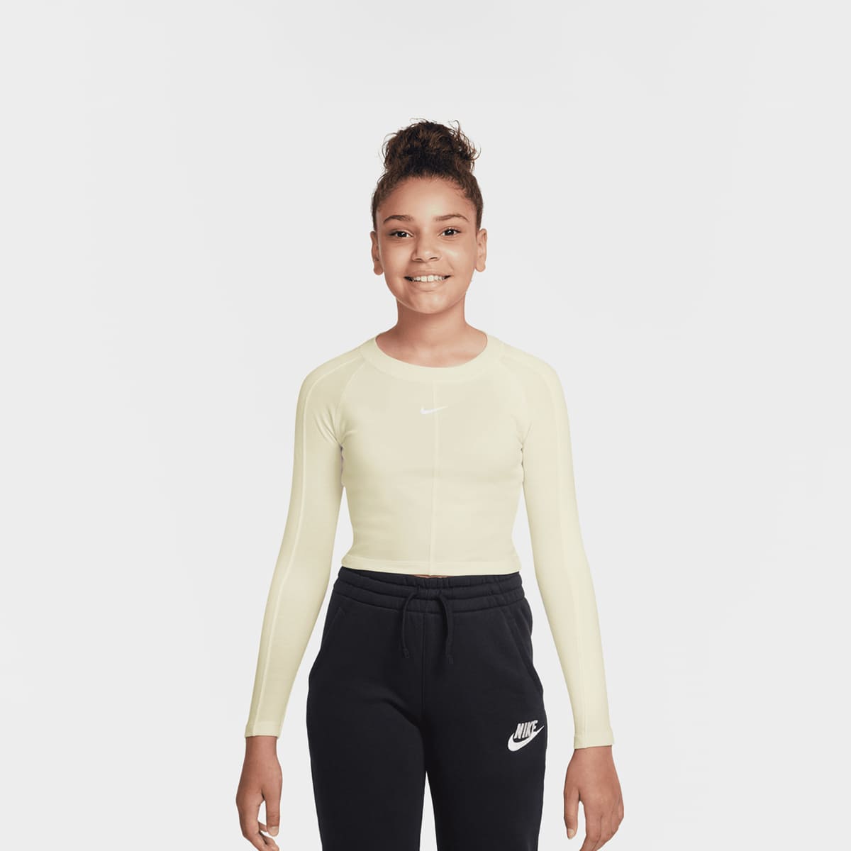 Nike, Sportswear Long Sleeve Top Dance, beige
