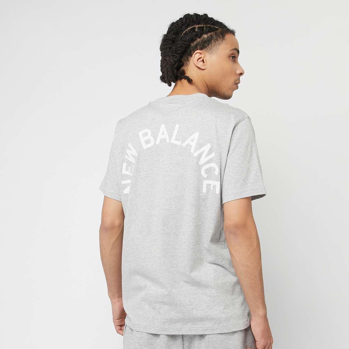 New Balance Sport Arch Graphic T-Shirt men T-Shirts & Polo's grijs Maat S Kleding