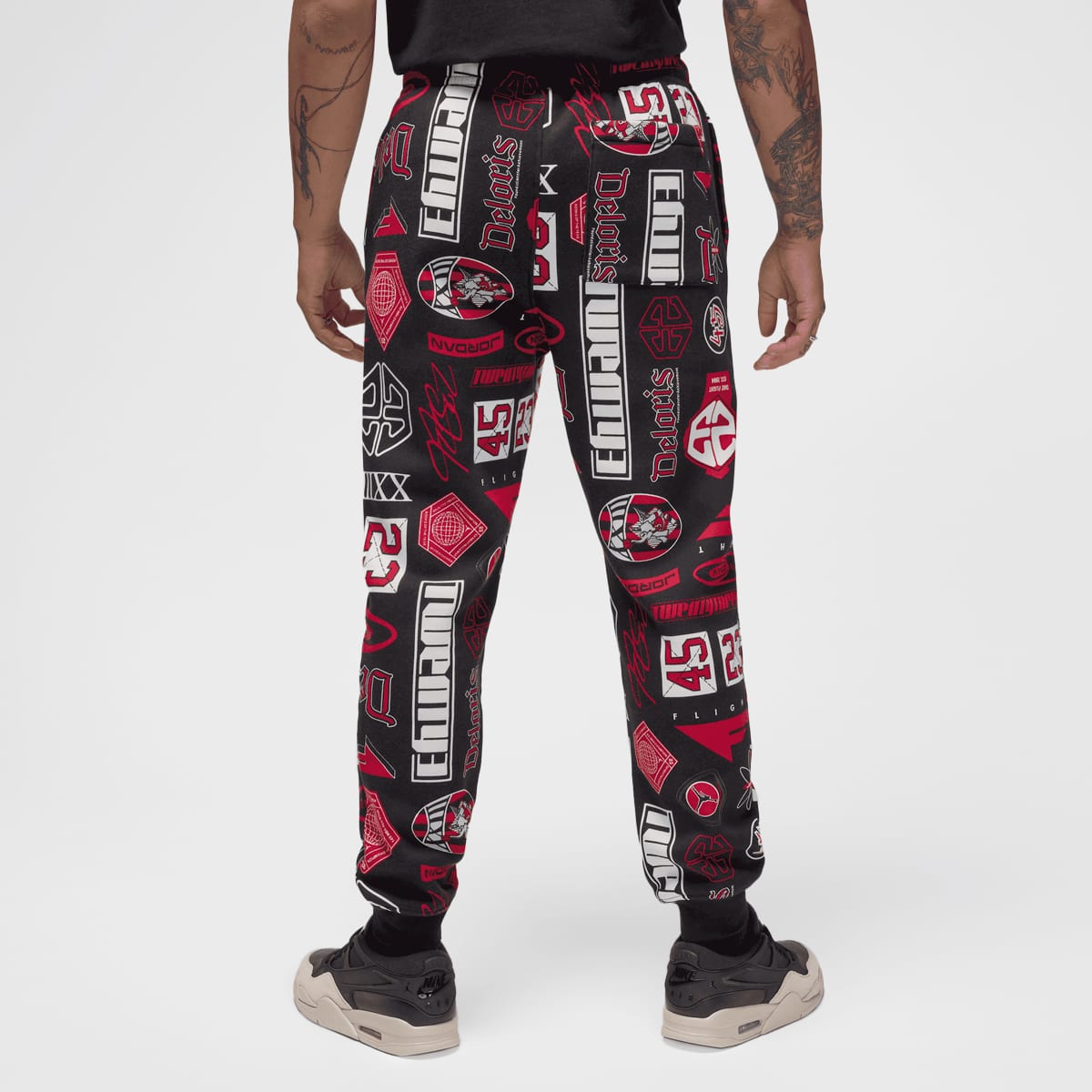 Jordan Essentials All Over Print Fleece Pants men Trainingsbroeken multicolor Maat S Kleding