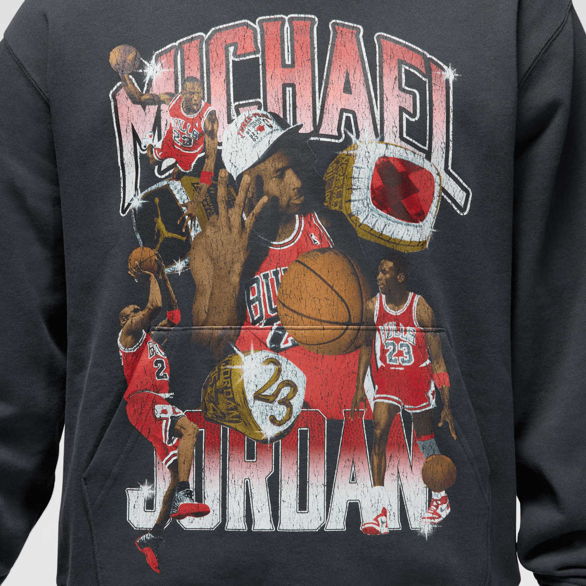 Jordan Flight Graphics Fleece Hoodie Hoodies & Sweaters in grijs formaten: S
