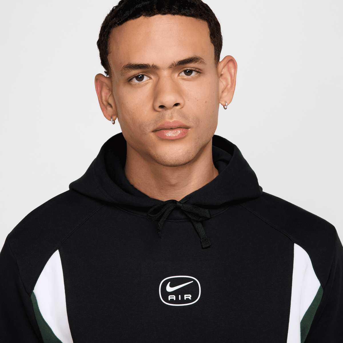 Nike Sportswear Swoosh Air Fleece Hoodie men Hoodies & Sweaters zwart Maat S Kleding