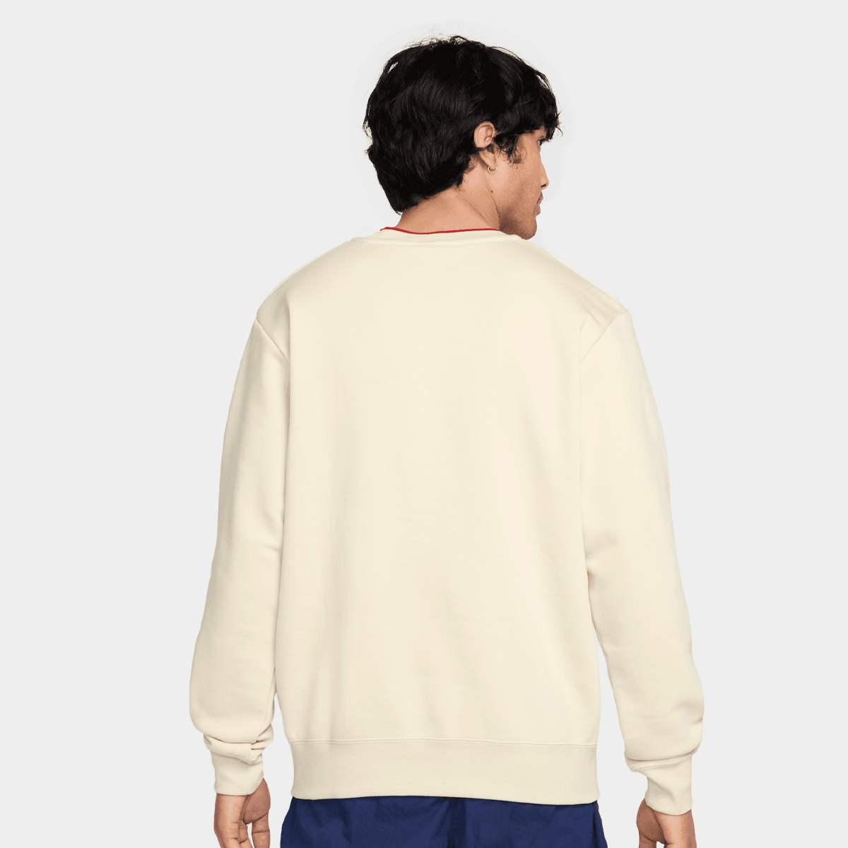 Nike Sportswear Air Fleece Crew men Hoodies & Sweaters beige Maat XS Kleding