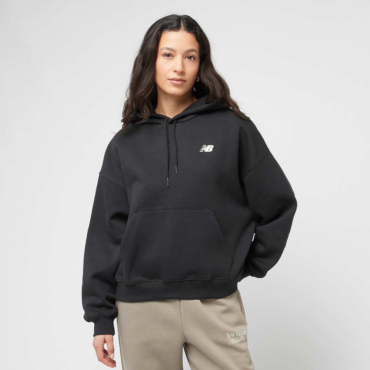 New Balance Reimagined Fleece Hoodie women Hoodies & Sweaters zwart Maat XS Kleding