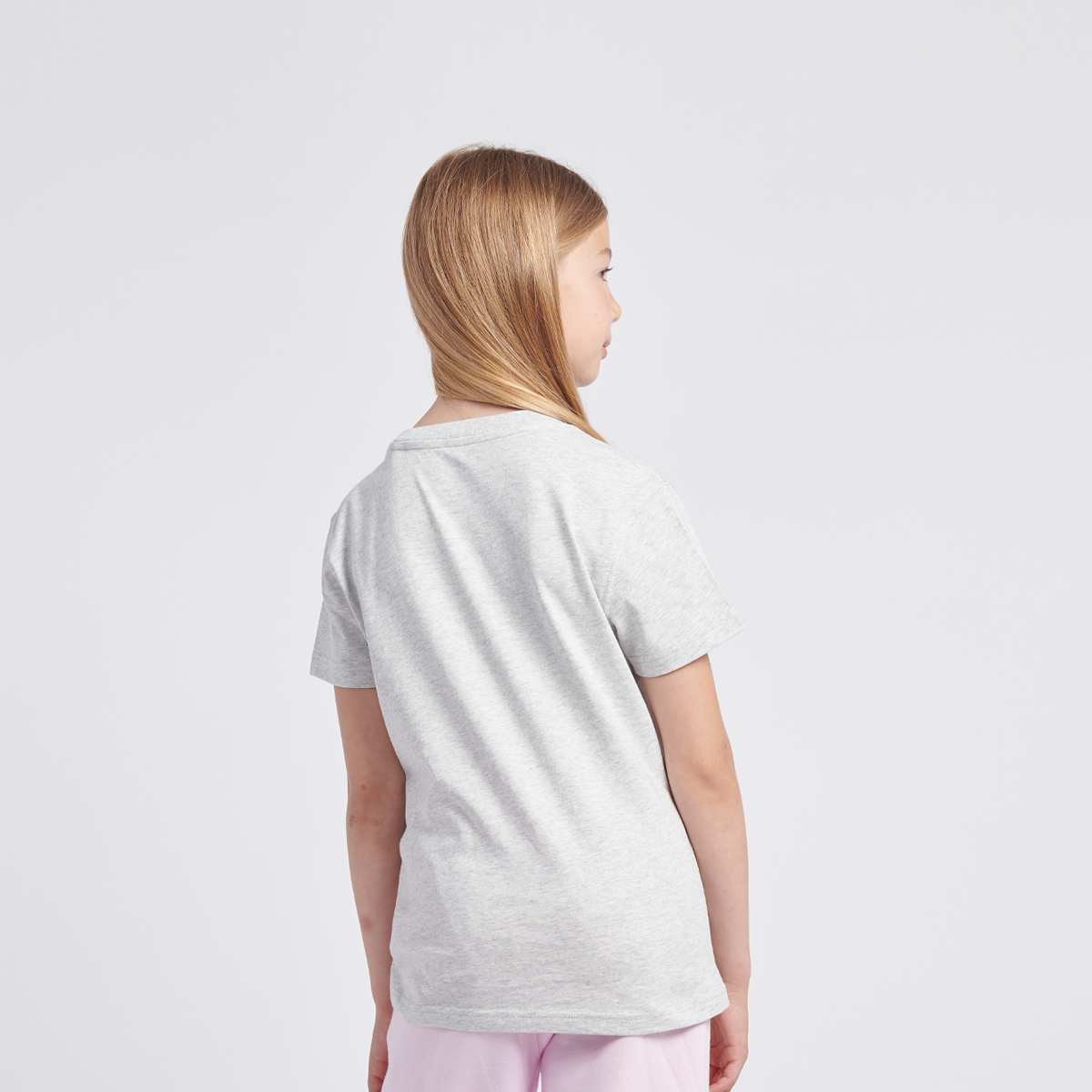 New Balance Jersey Stacked Logo Tee unisex T-Shirts grijs Kleding