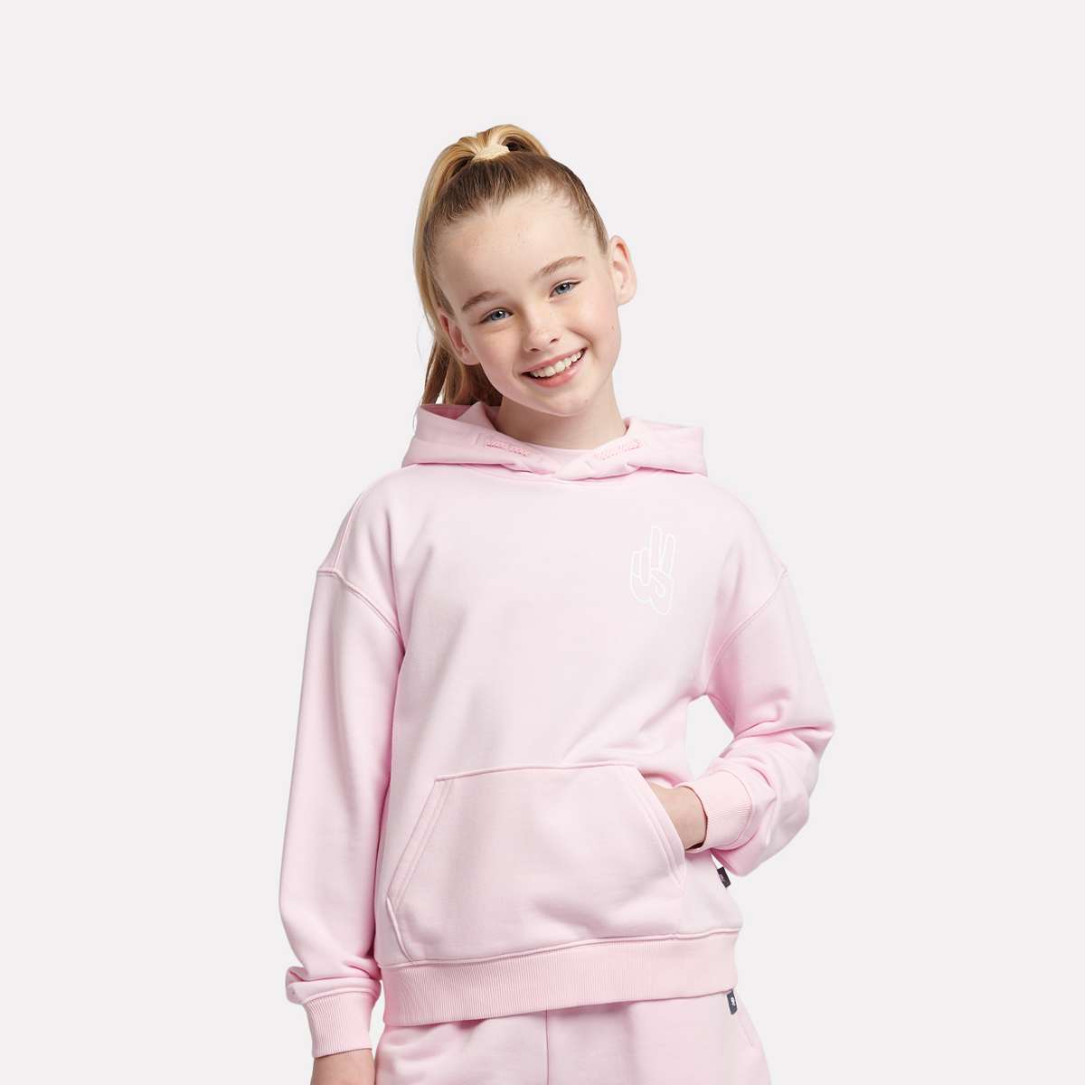 New Balance, Peace Back Graphic French Terry Hoodie, light pink