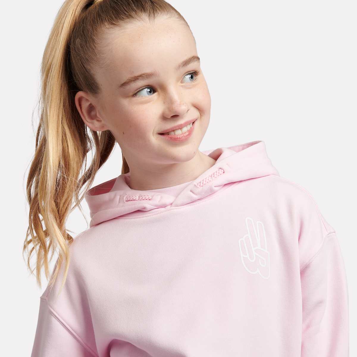 New Balance Peace Back Graphic French Terry Hoodie unisex Hoodies & Sweaters lichtroze Kleding