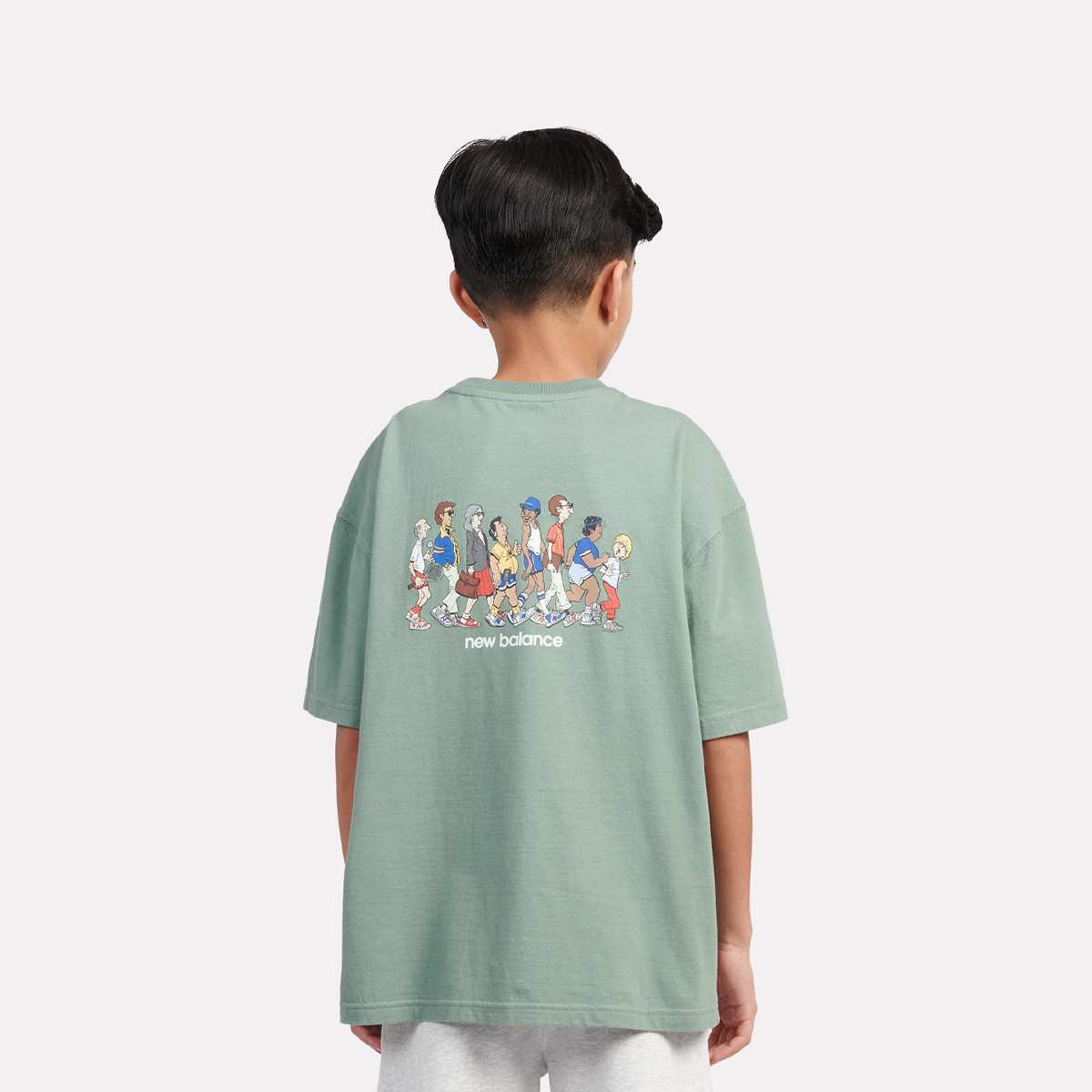 New Balance, Back Graphic Queue Tee, green